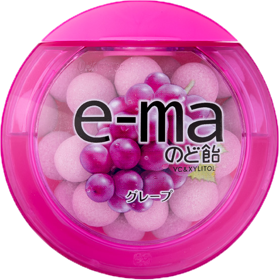 【UHA味覚糖】e-maのど飴　容器　グレープ